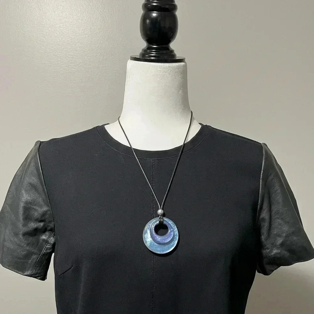 Merx Open Circle  Resin Necklace